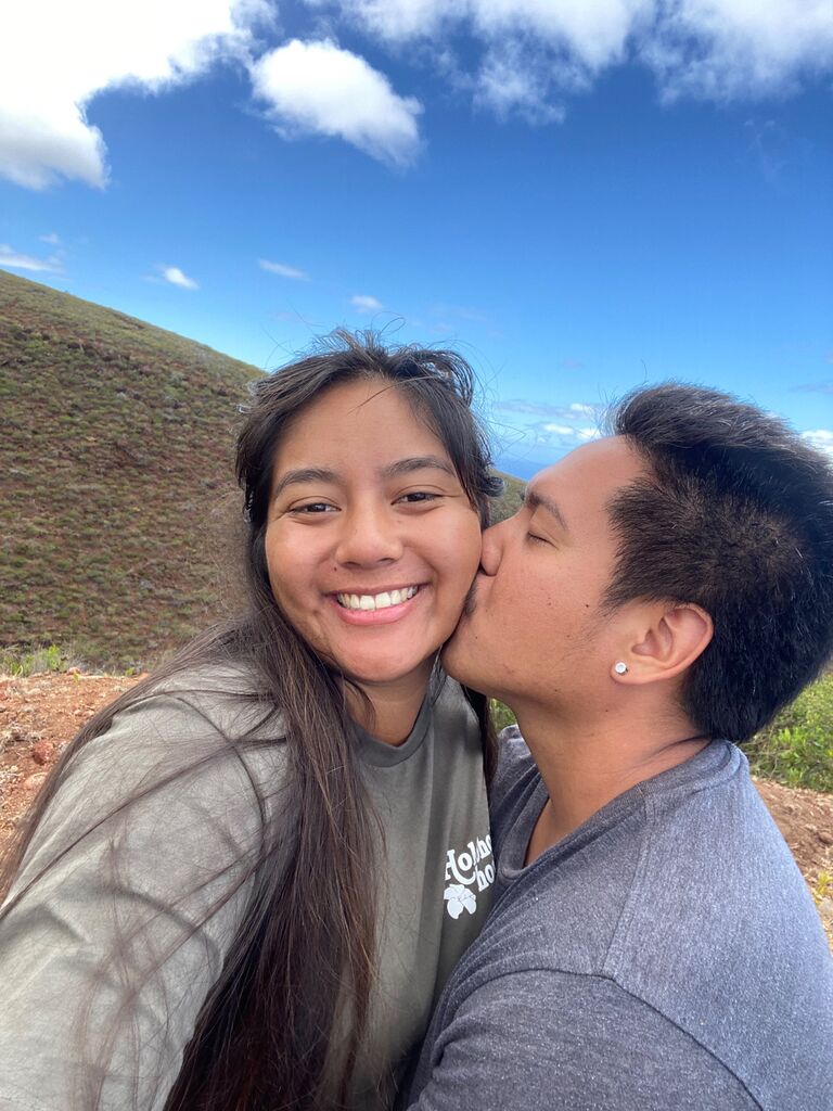 All time favorite picture of us. This day we literally went makai to mauka back to makai then back mauka. Had just enough gas to get us home.