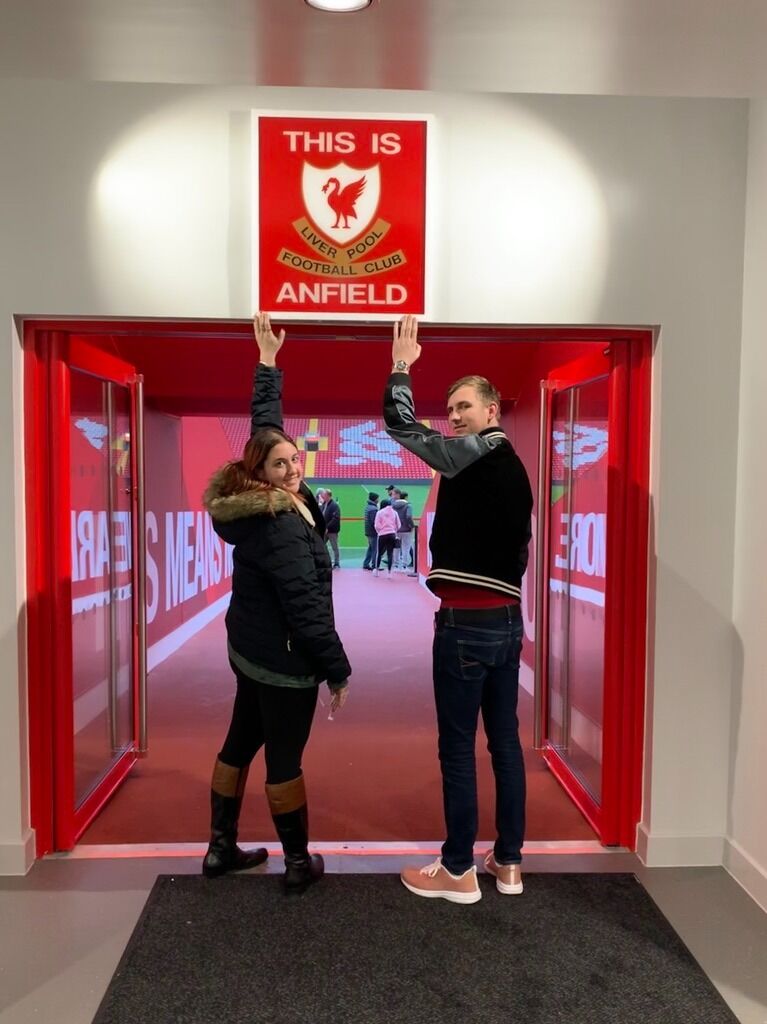 The first trip to Anfield - a milestone for any Liverpool fan's relationship. The day Ali was converted for life to be a Red! 