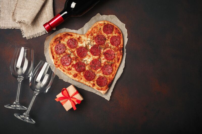 Heart pizza Valentine’s Day Party Ideas