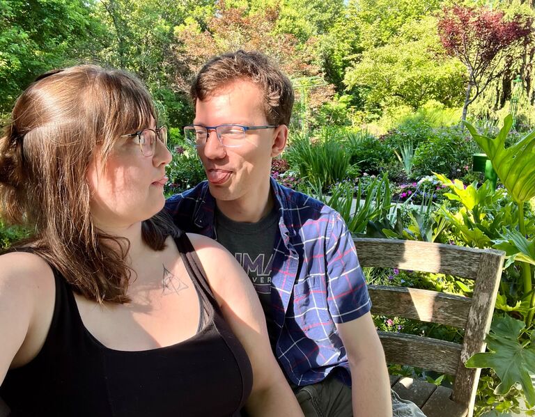 First pictures together at the Overland Park Arboretum! 
