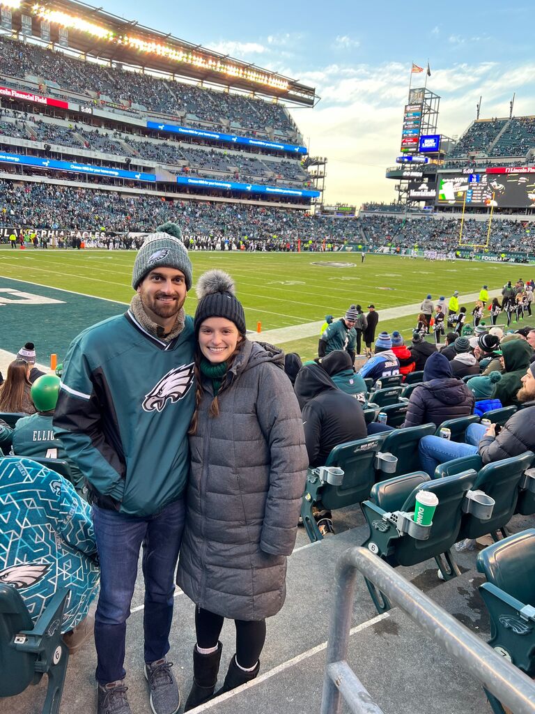 Impromptu Eagles game (Eagles beat the Titan 35-10)