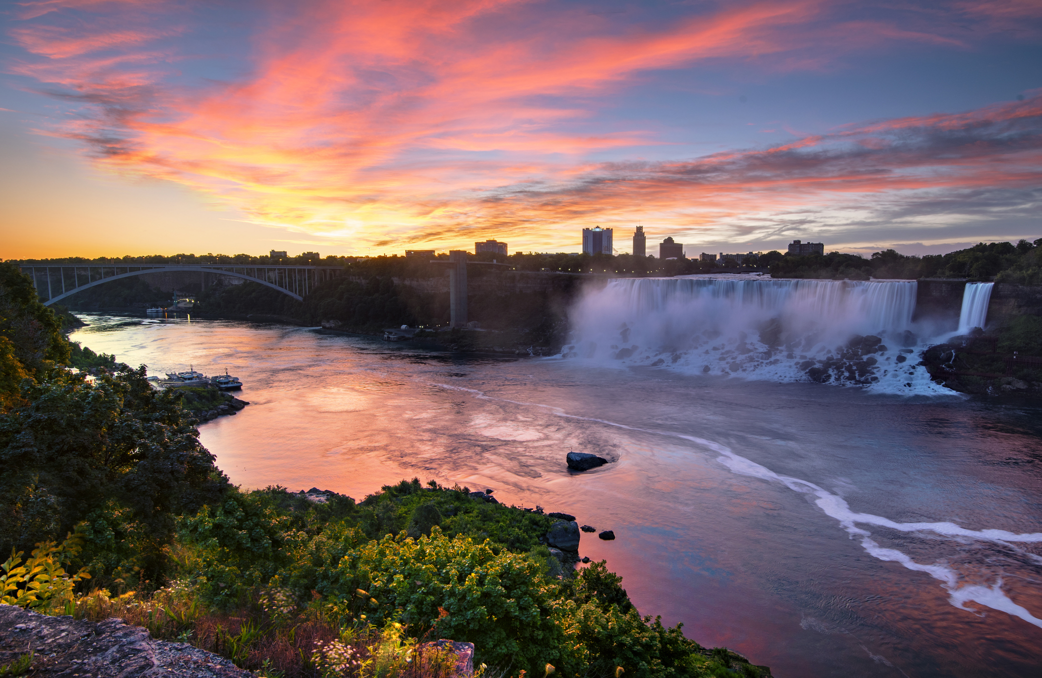 Niagara Falls at sunset