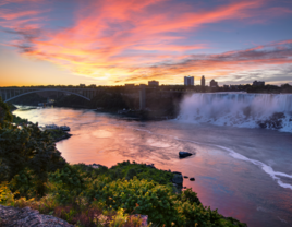 Niagara Falls at sunset