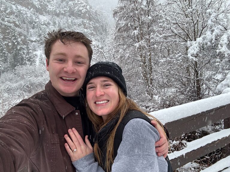Then in the beautiful snow of Colorado, they got ENGAGED! 