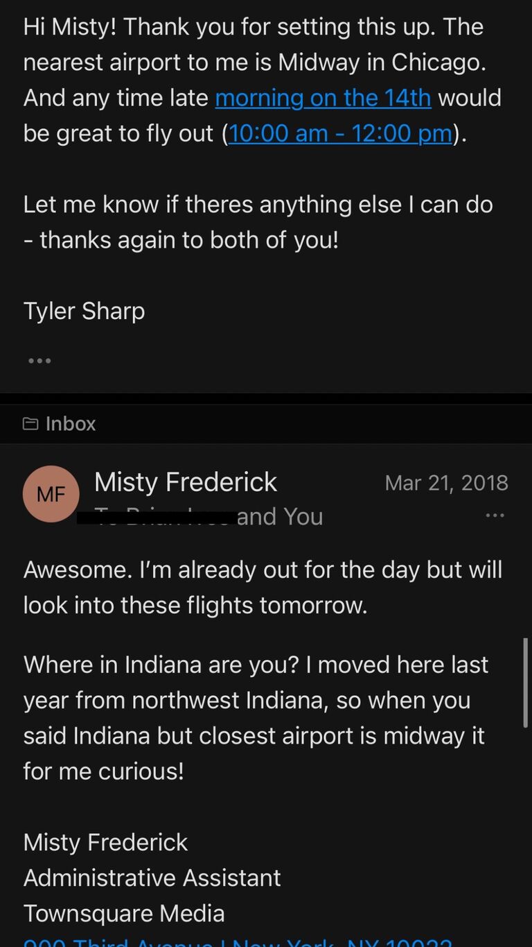 The first conversation!