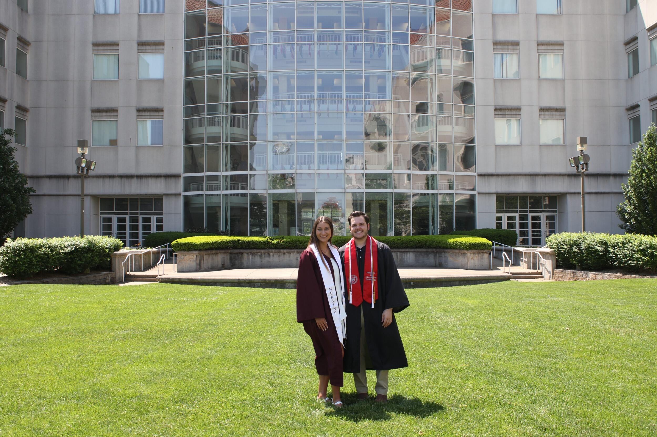 We both graduated college. Leslie got her degree in Nursing. Connor got his in Information Sciences and Technology and got his Masters in December of 2022.