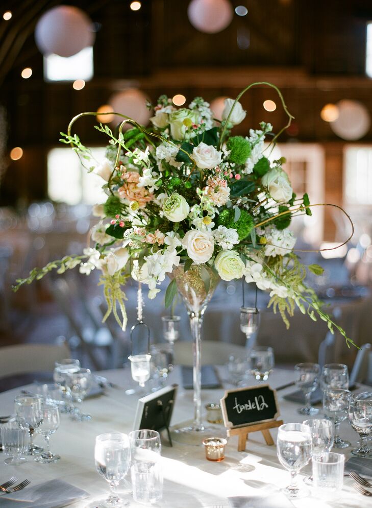 Elegant Centerpiece with Orchids Snap Dragon and Pussy Willow