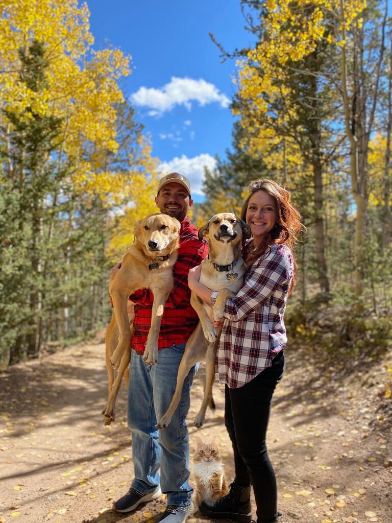 First family fall photos! Welcome to the family, Dale! Trixie is especially happy to have another brother!
