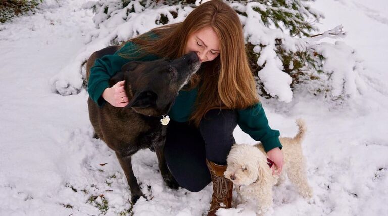 Right before the pandemic was announced, enjoying our first winter together with family!