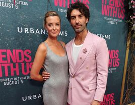 Justin Baldoni with his wife Emily at the It Ends With Us premiere