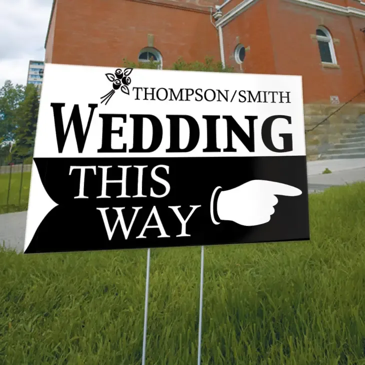 Directional Wedding Welcome Sign