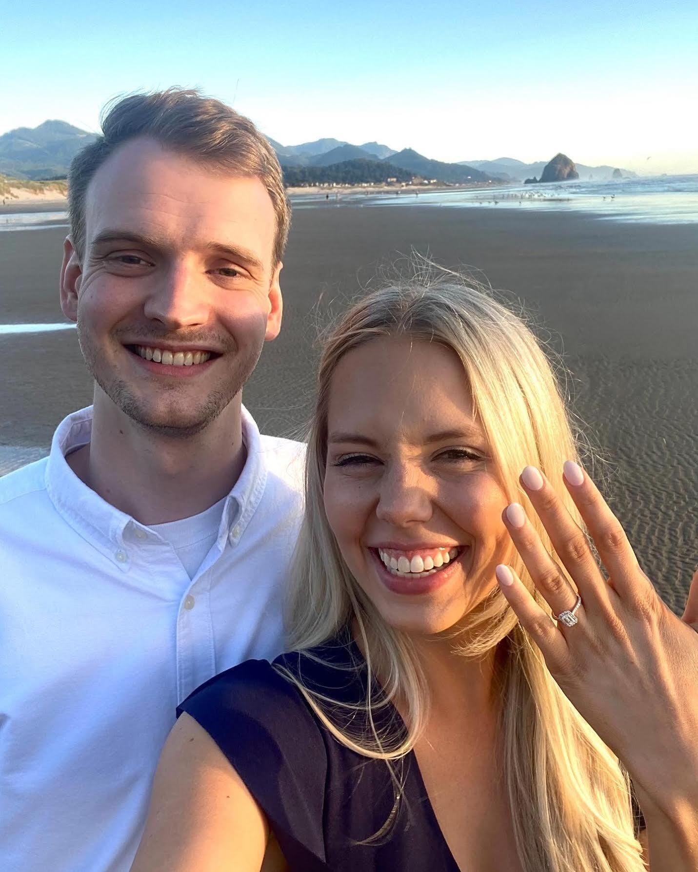 Joe set up the most perfect day ever on Cannon Beach to propose. He is so smart and handsome and really thoughtful too! He is definitely not writing this about himself!