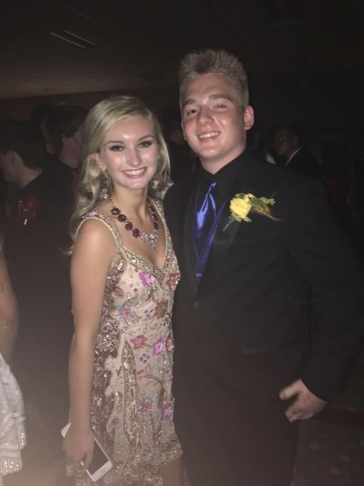 First photo together - our Junior homecoming! We didn't go as each other's dates but hung out as friends. 