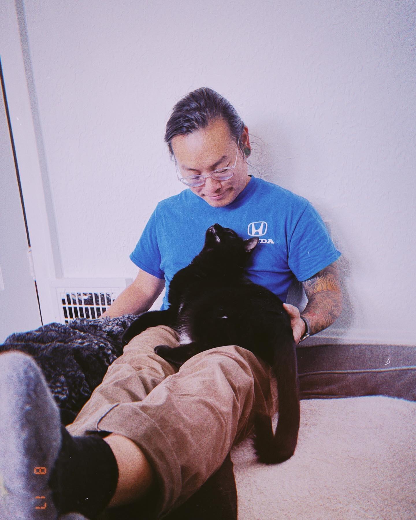 T realizes he's now a cat person and not just a dog person, falling more in love with Luna with every passing day. Not as afraid of cats, but respects the fact that he probably should be afraid of cats.