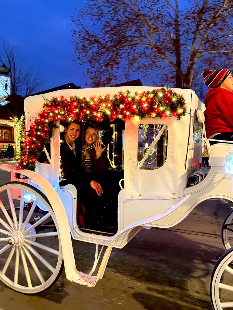 Savannah's first ever horse and carriage ride! 
(Included with the experience was some of the best hot chocolate ever :) 