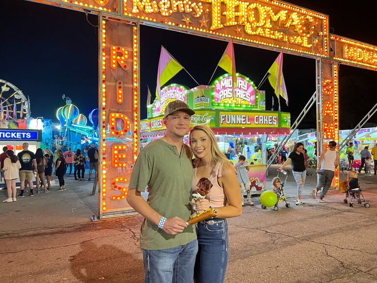 Nothing says fall like the fair! Even if Matthew won't ride all the rides.