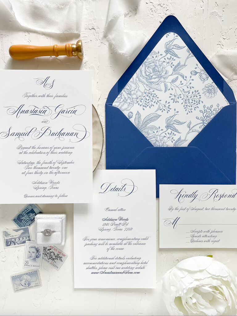 Minimal Calligraphy Wedding Invitations