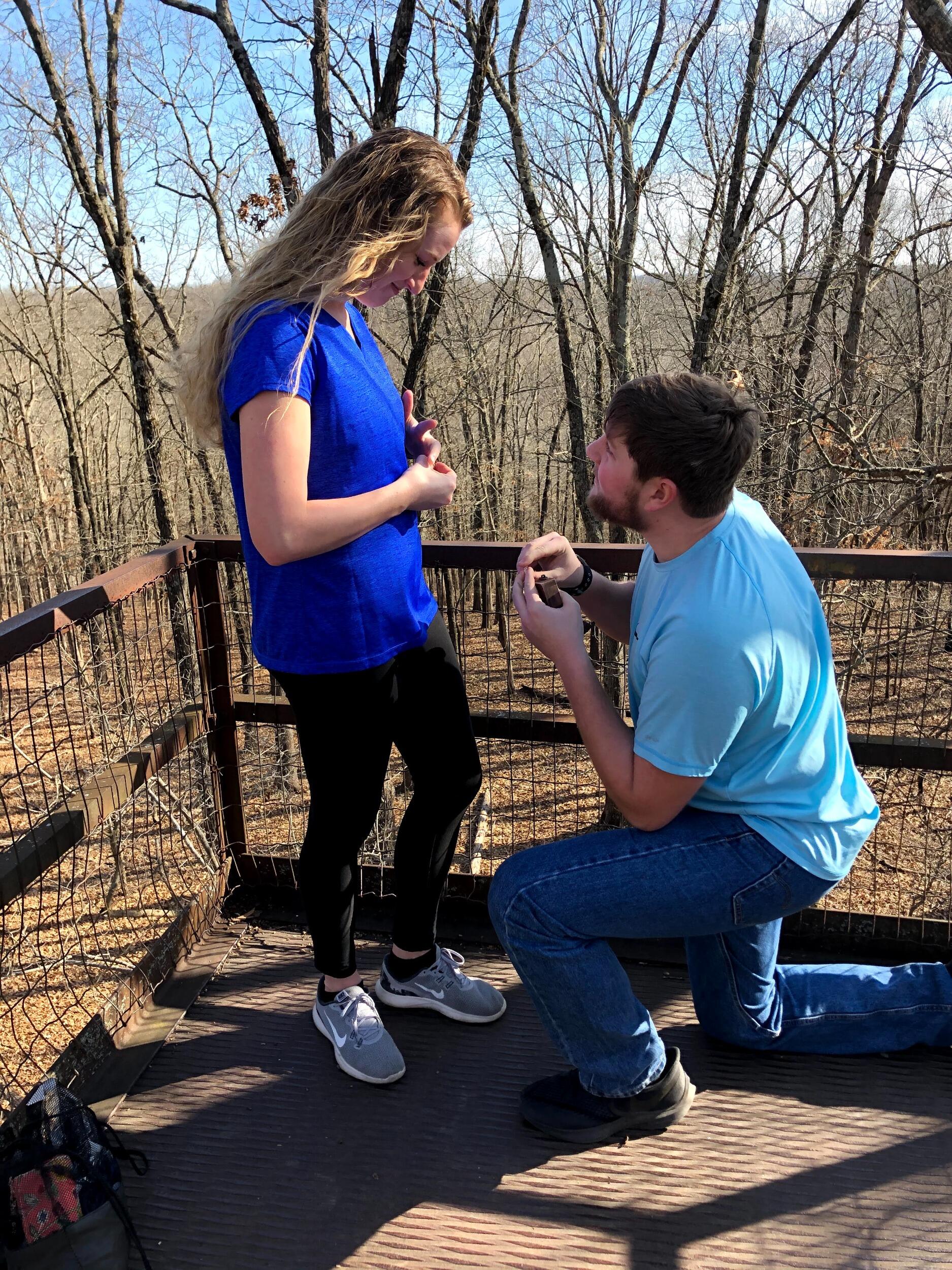 HE POPPED THE QUESTION