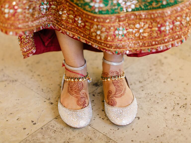 fancy slippers wedding