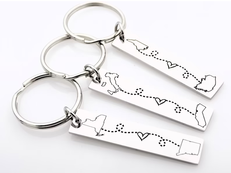 Personalized engraved keychain gift