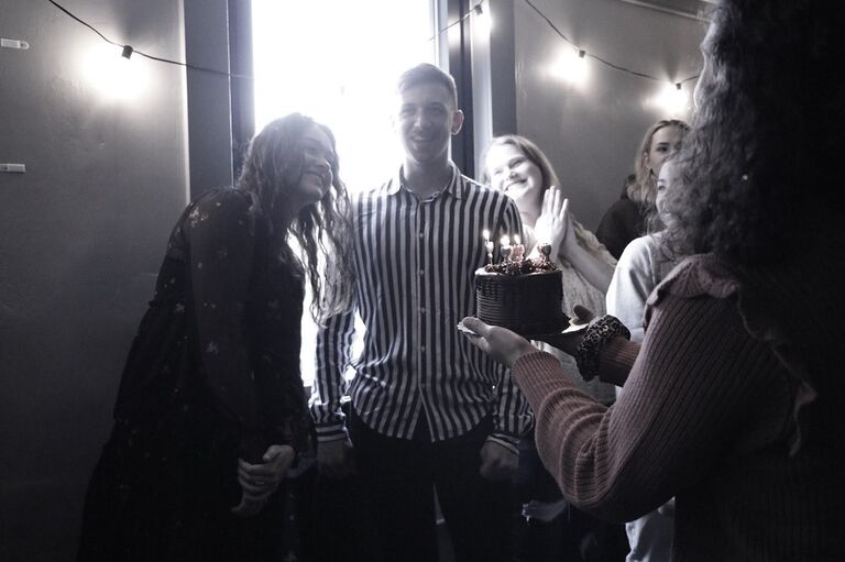 Travis surprises Sarah for her 23rd birthday!! 