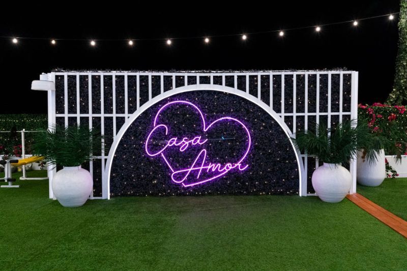 Love Island themed party - neon signs