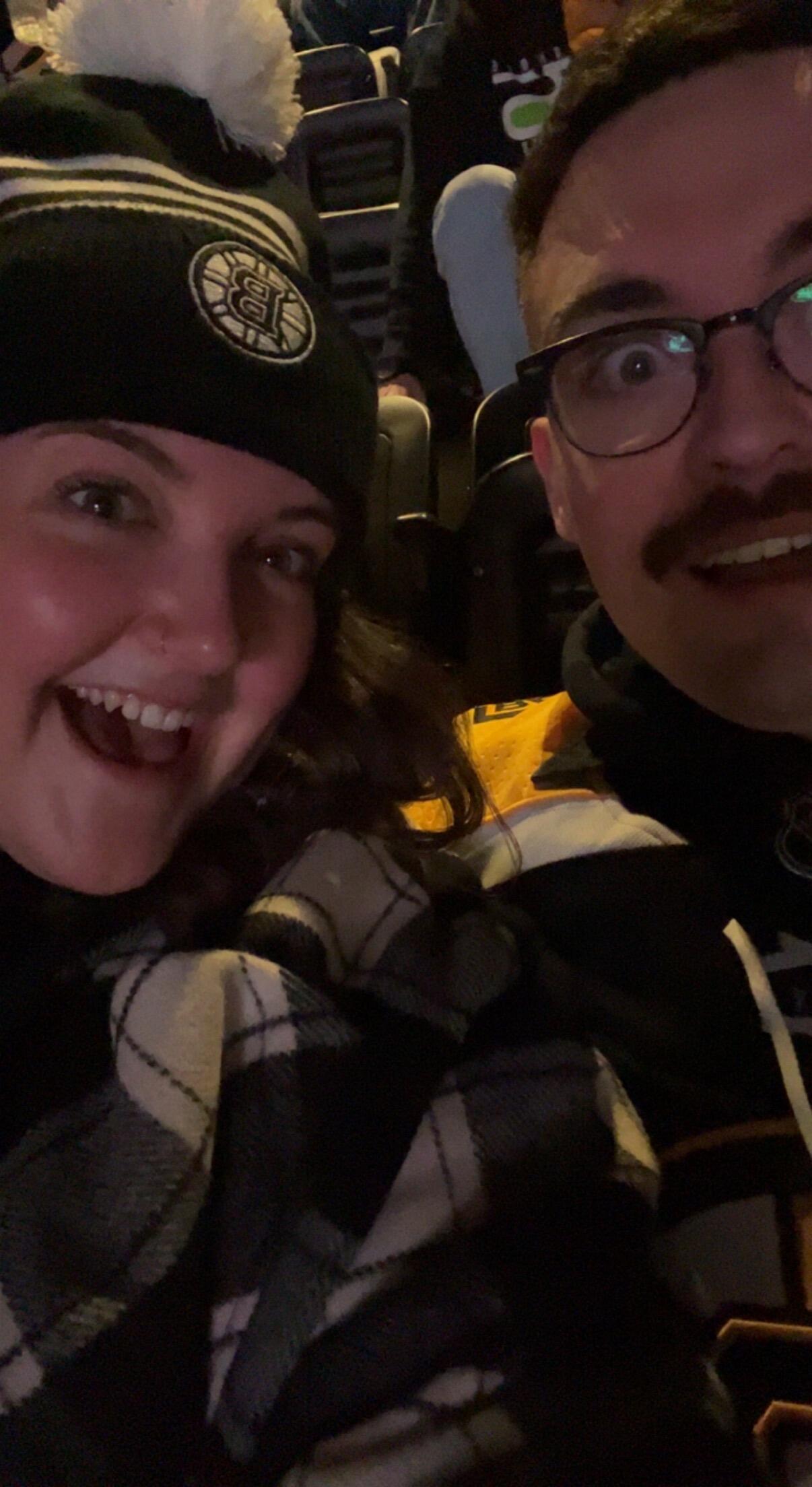 Our first Bruins game! (Definitely not the last!)