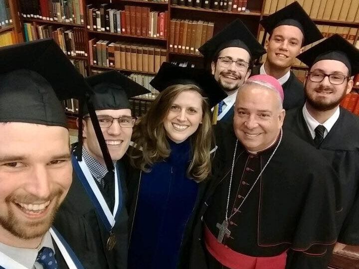 Michael graduated from Borromeo Seminary. He did not continue onto St. Mary Seminary and so he returned home to Smithville.