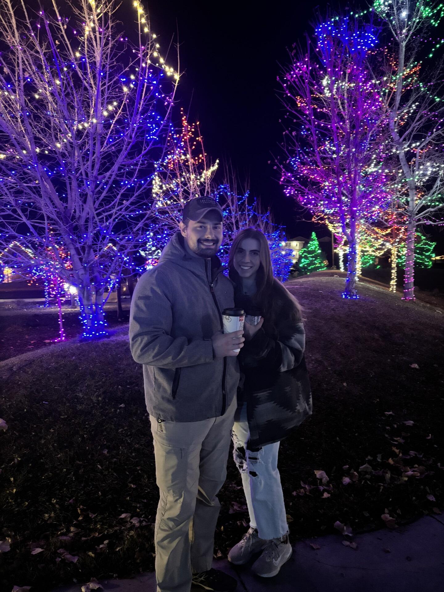 Emily and Sebastian took their first road trip together to celebrate Christmas in Cedar City, Utah. They joked that if their relationship could make it through a 19-hour car ride, it could make it through anything!