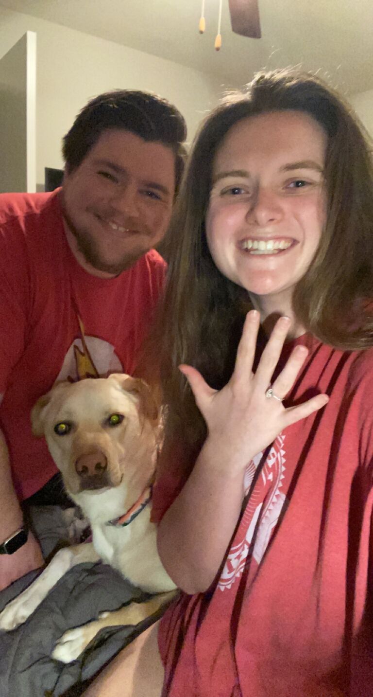 The YES day! Exactly two years after we first met, Brandon proposed. 