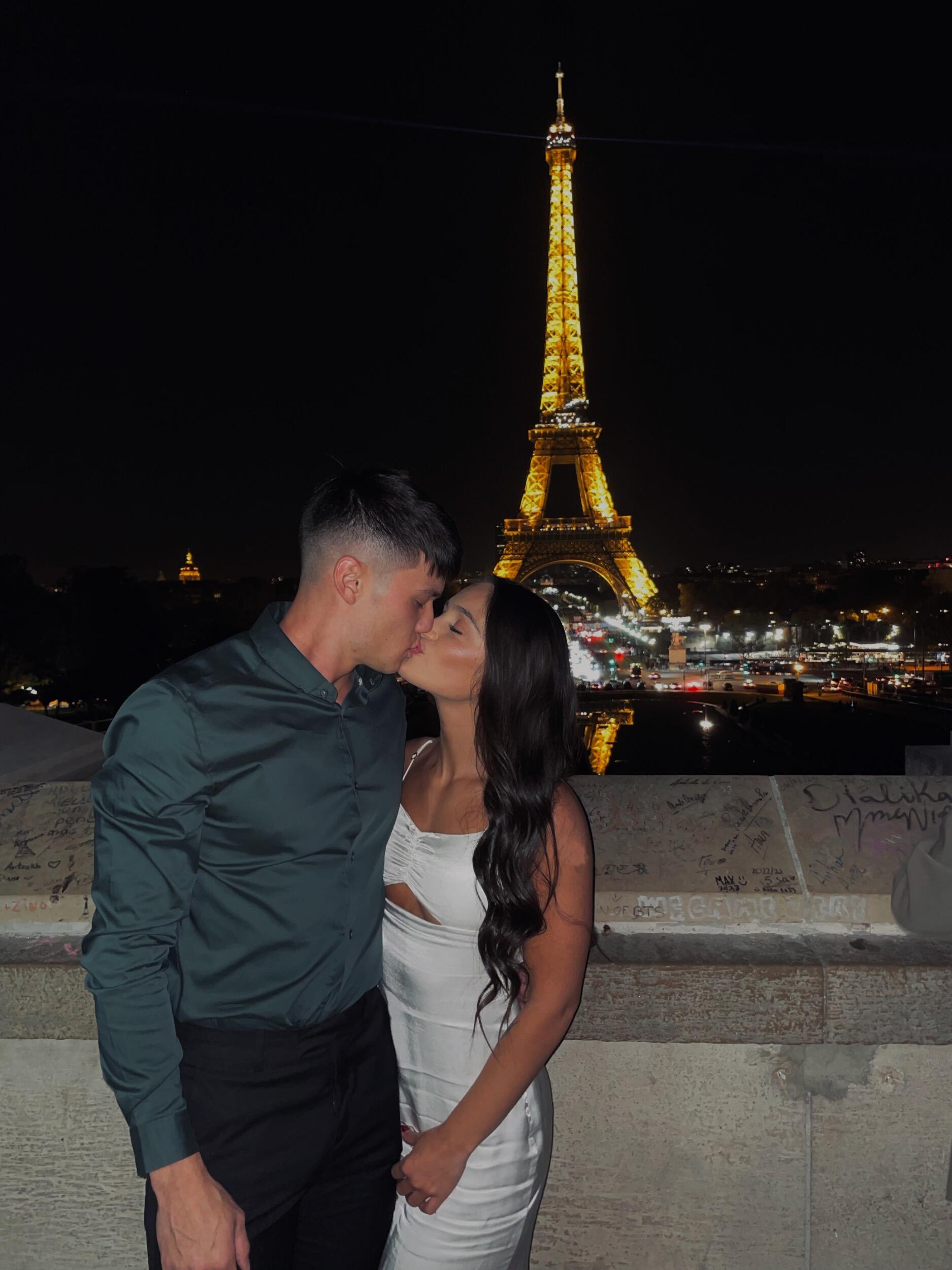 Paris, France-
First said "I Love You!" and cemented it with a lock on Love lock bridge.