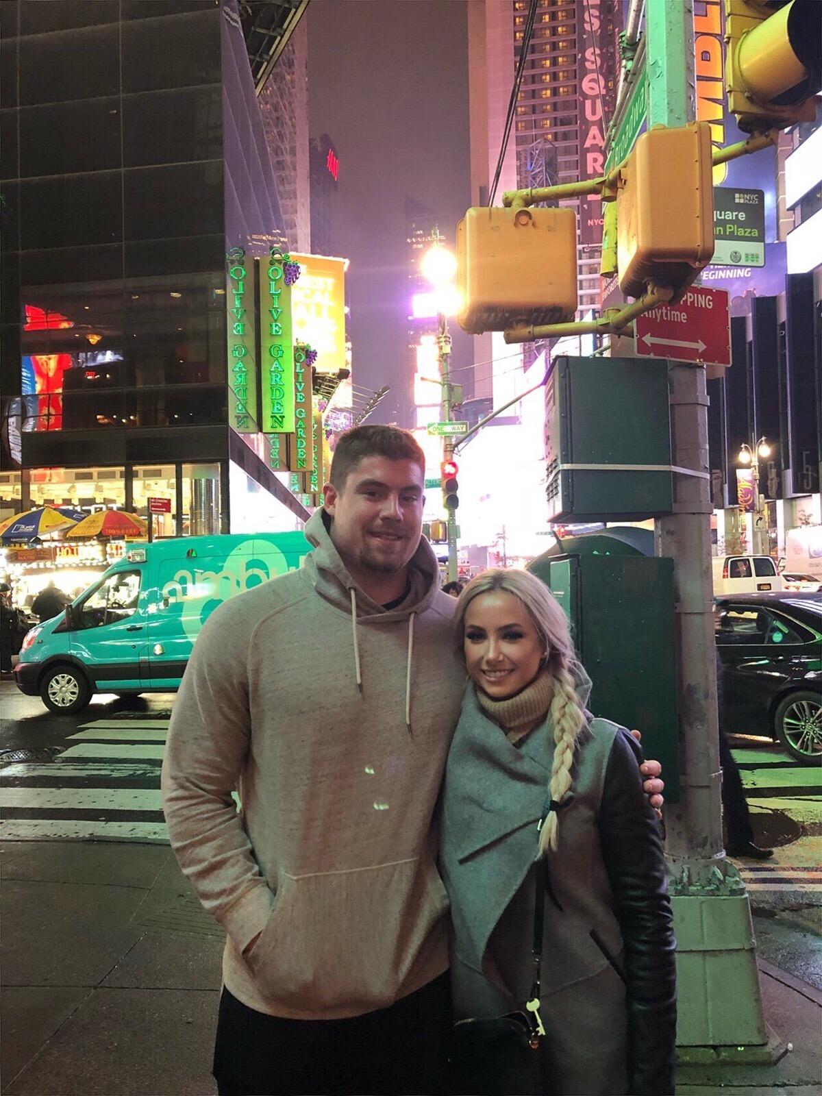 After the football season Jake left Canada so Candace came for a visit to NYC