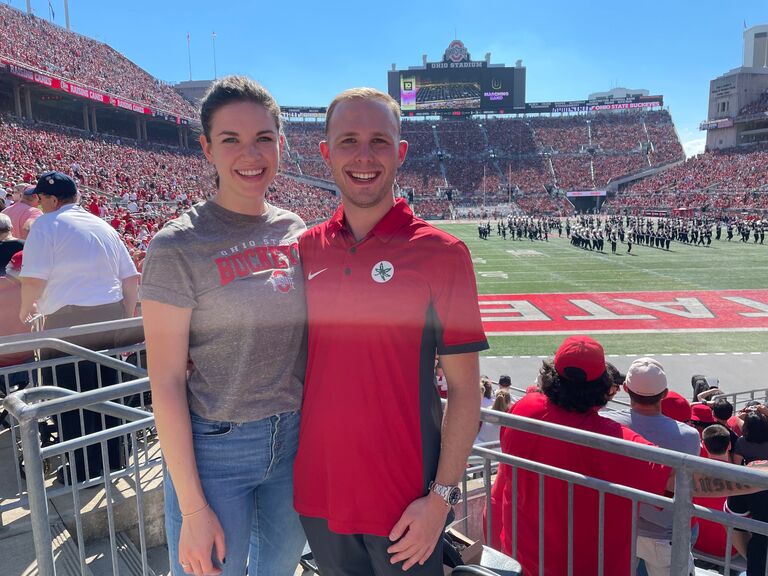 Showing Ellen what REAL football looks like at THE Ohio State University