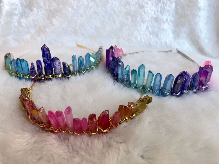 Mermaid themed bachelorette party crystal crown
