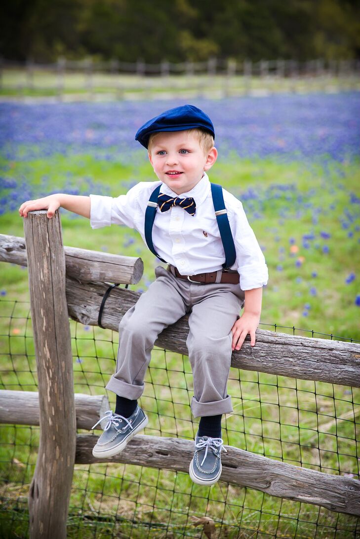 ring bearer outfits with suspenders navy