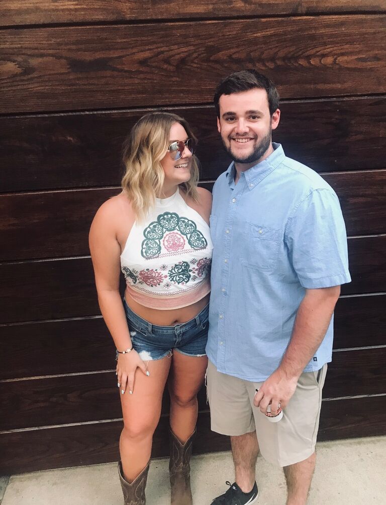 Our first concert at Power and Light (yes it was a country concert and no Zach did not like it)