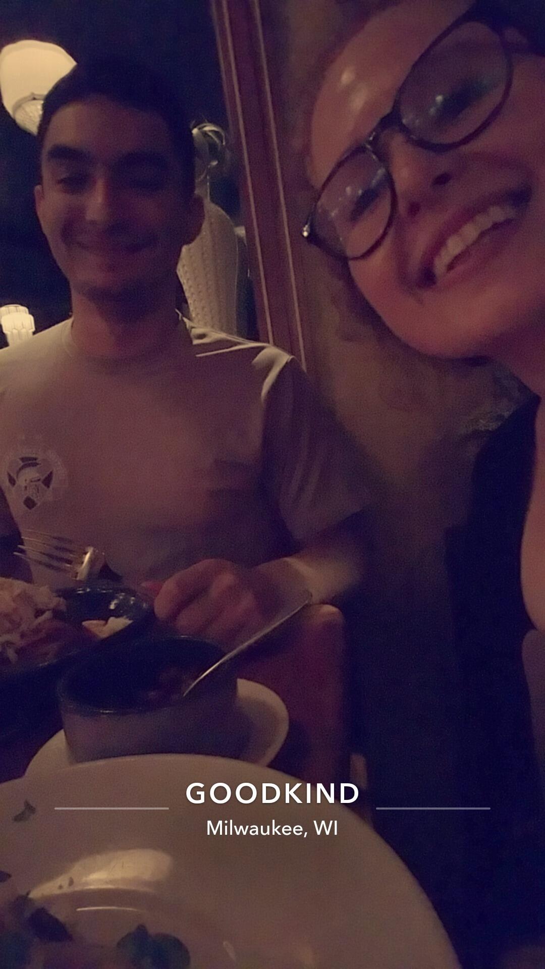 Our first Birthday celebration together. Robert took me out for my 20th birthday.