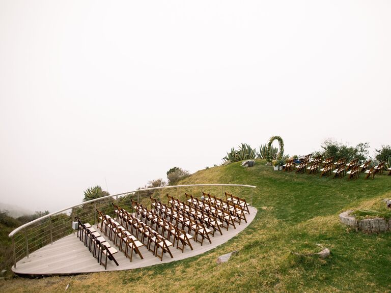 Unique cliffside ceremony location for a personalized wedding. 