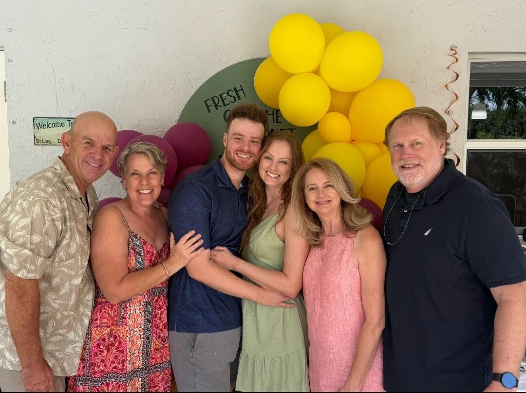 Celebrating Owen and Allison's engagement with both families! 
