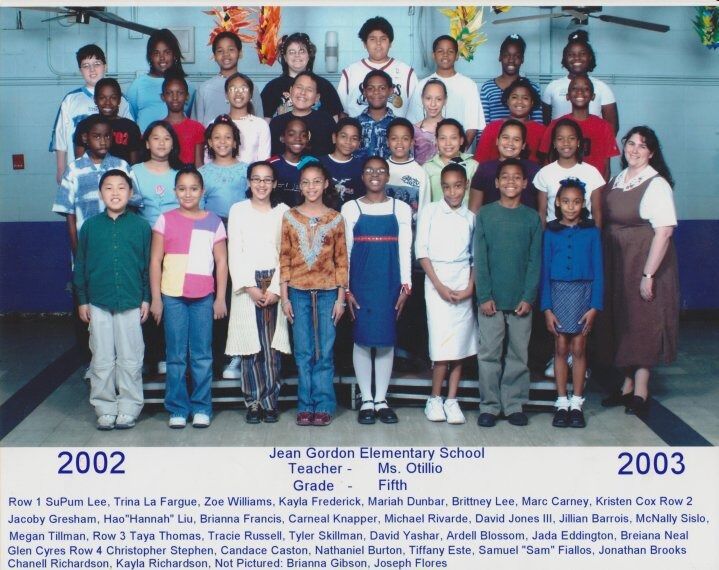 This is our oldest picture together, from our only class together at Jean Gordon Elementary.