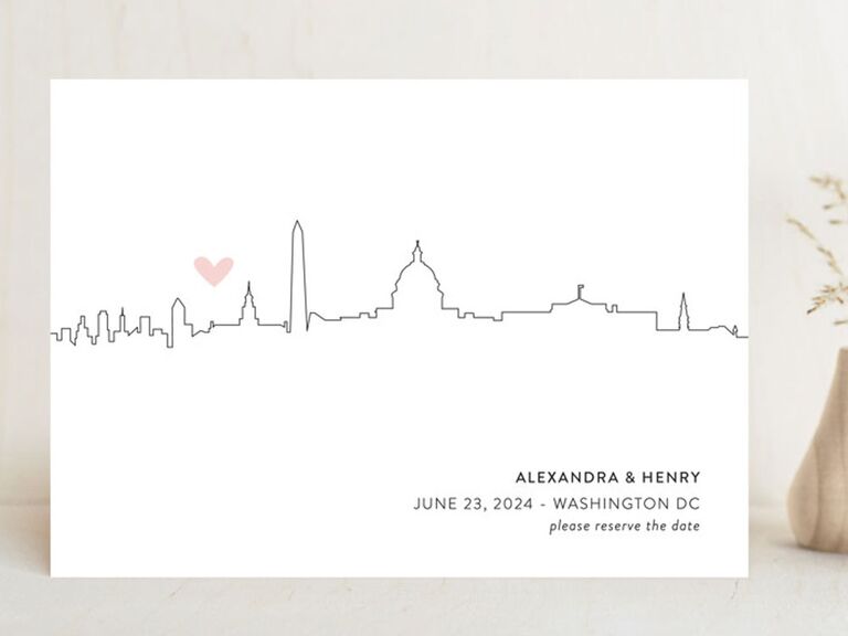 washington dc destination wedding save the date