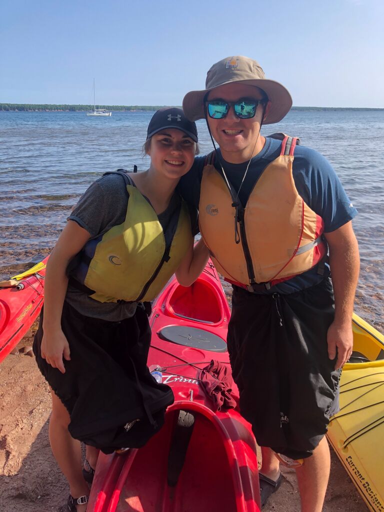 Kayaking in the apostle islands at Madeline Island