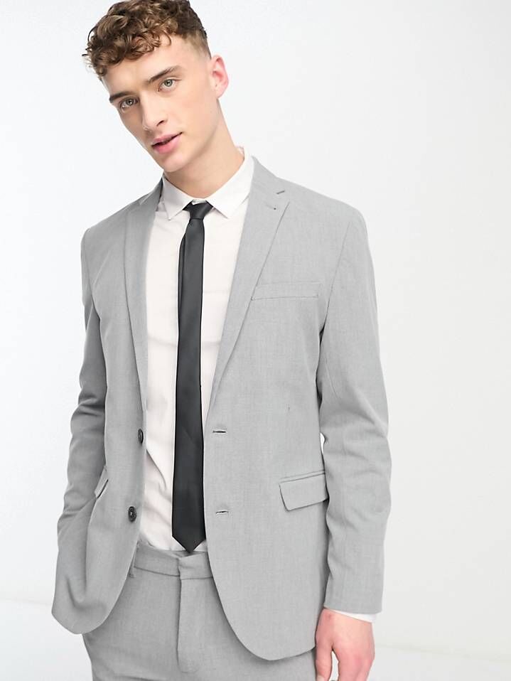 Grey blazer black pants on sale men