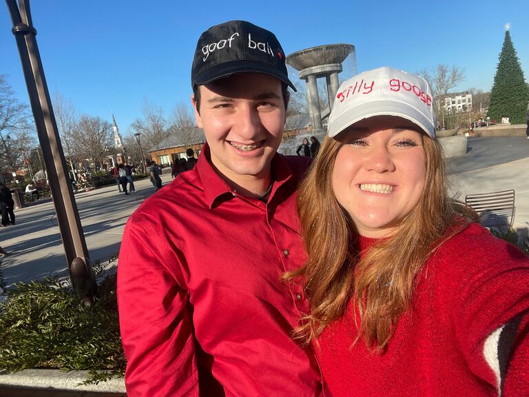 Julia and Nathan's first time celebrating Christmas together! 