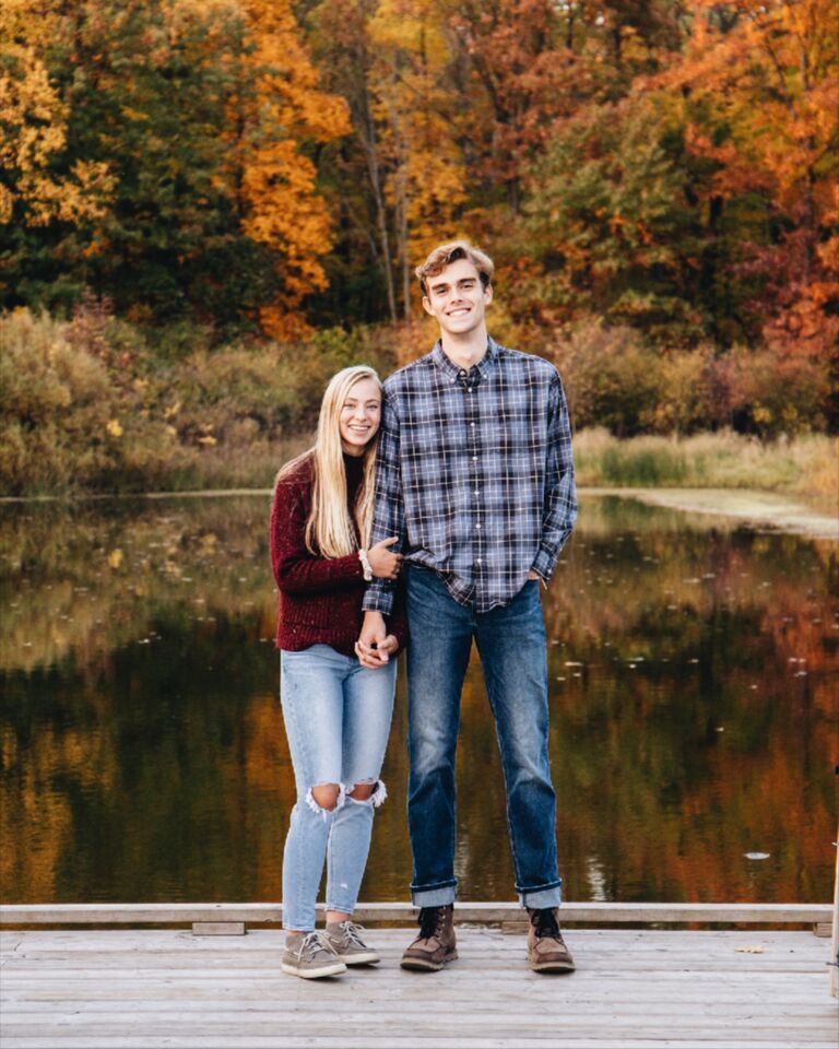 Had a friend take our pictures to document 1 year of dating!