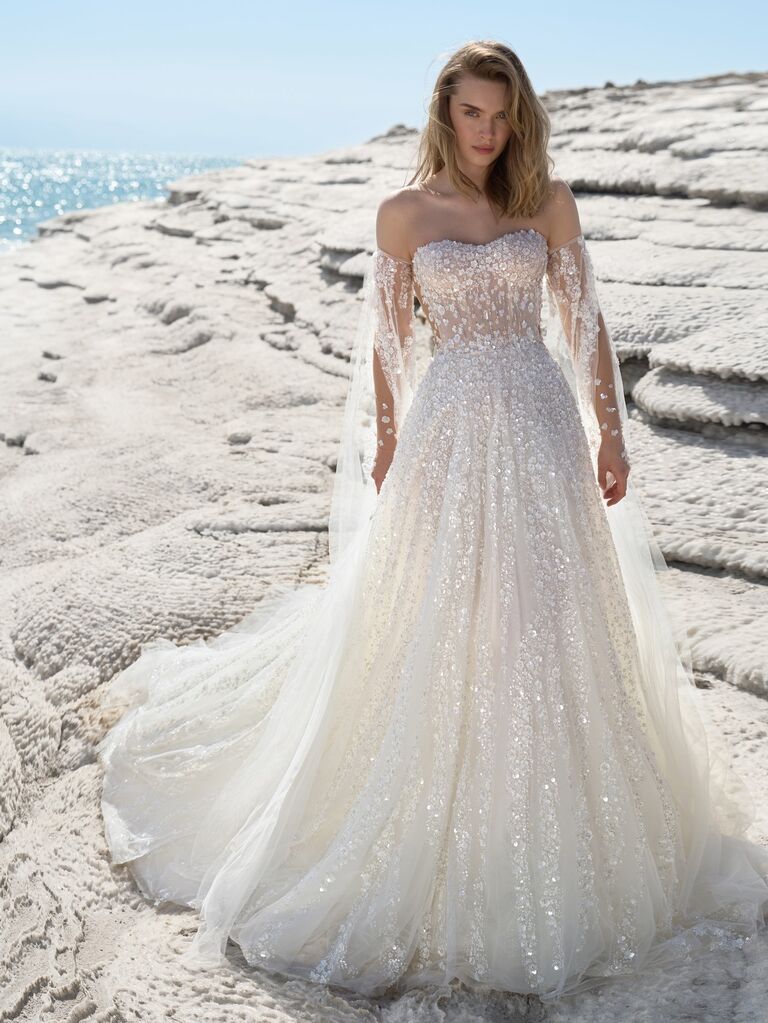 All over shop sparkle wedding dress