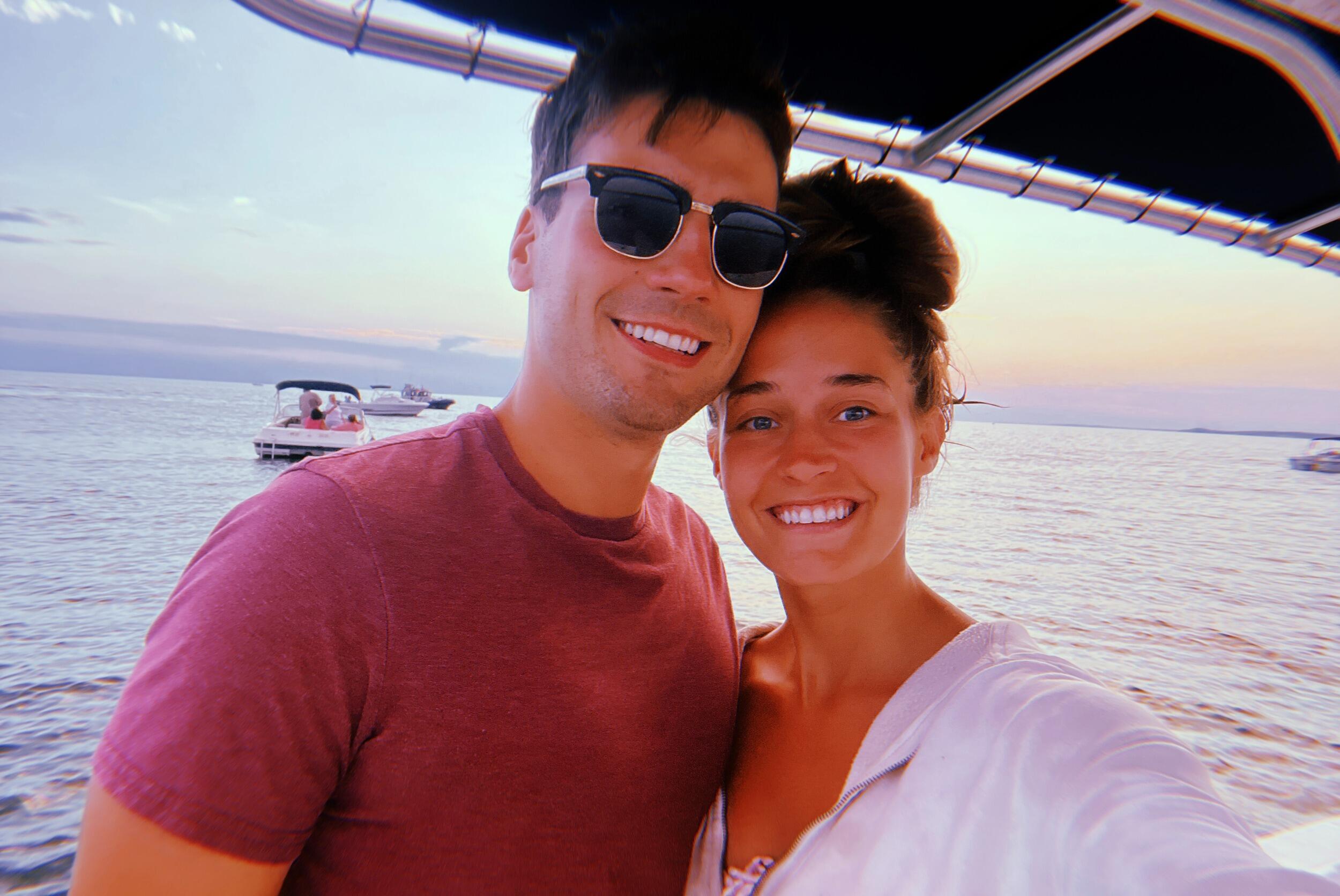 Kyle redeems himself from the margarita incident with a sunset cruise through Stony Brook Harbor as their second date. 