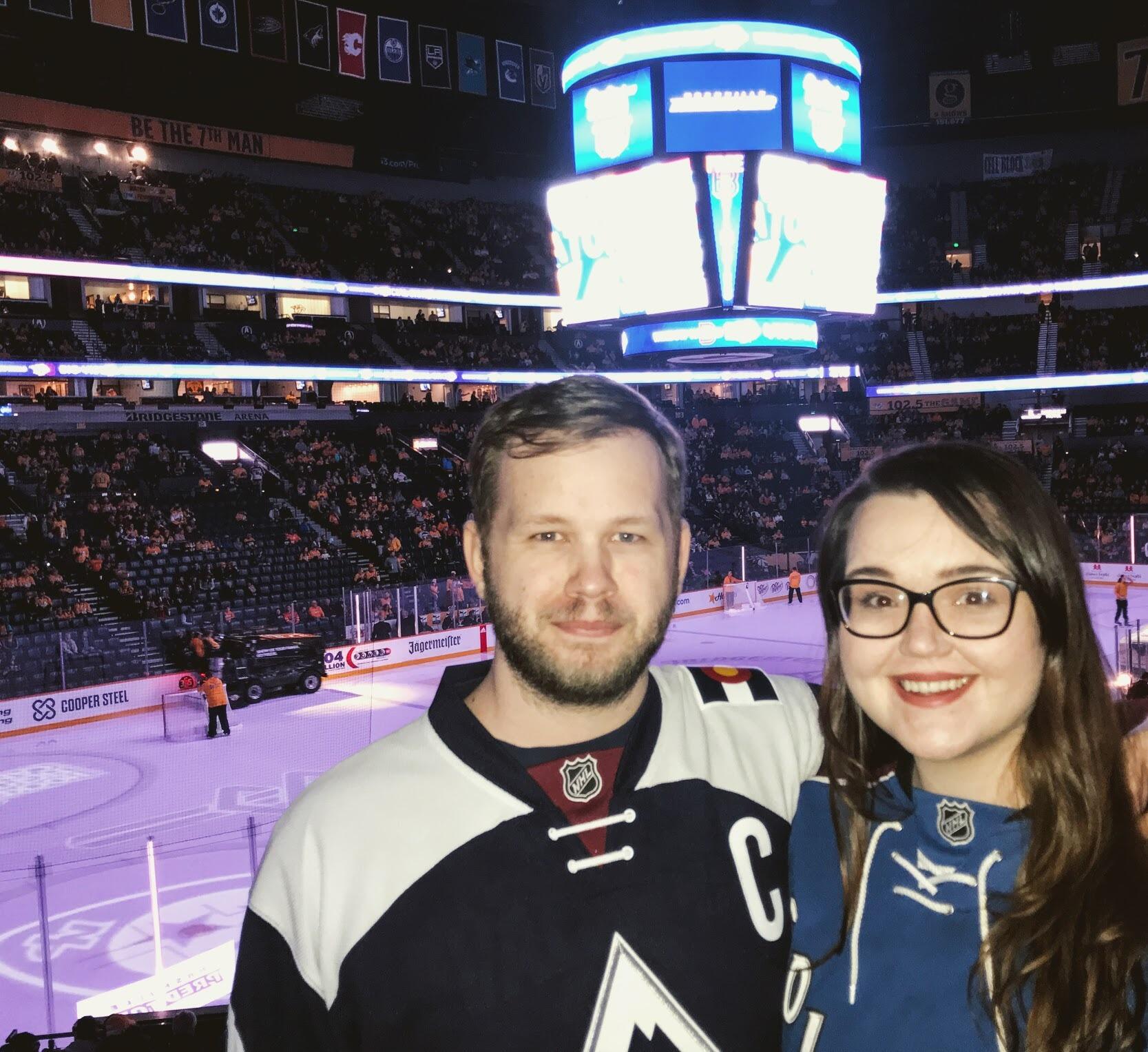Our first Avalanche game together! Avs shutout the Predators 5-0!