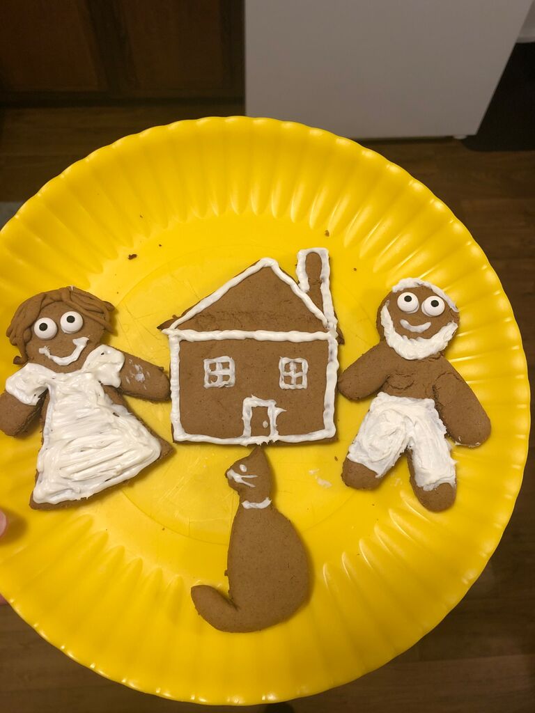 Celebrating 3 years together with gingerbread cookies.