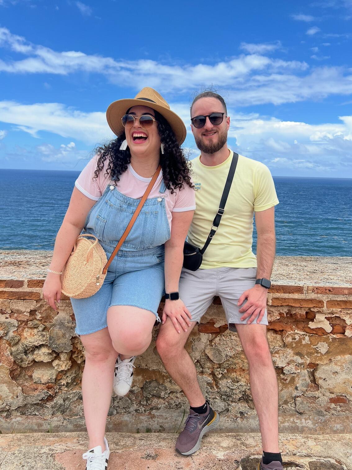 During that cruise, they visited Puerto Rico for the first time and fell in love with the island. • Durante ese crucero, visitaron Puerto Rico por primera vez y se enamoraron de la isla.